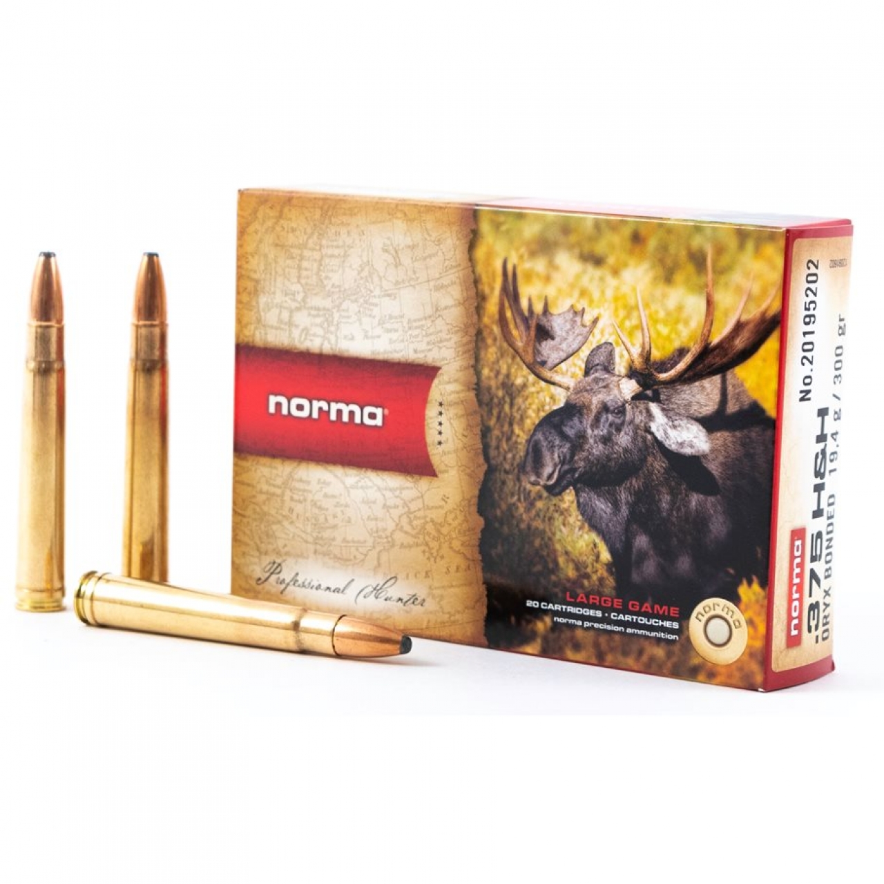 Náboje Norma 375H&H ORYX Bonded 19,4g 300gr